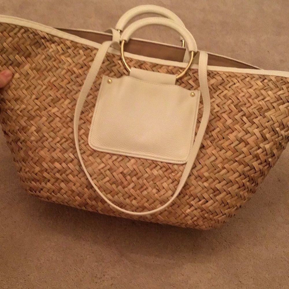 NWOT Talbots SEAGRASS STRAW TOTE - Picture 6 of 9